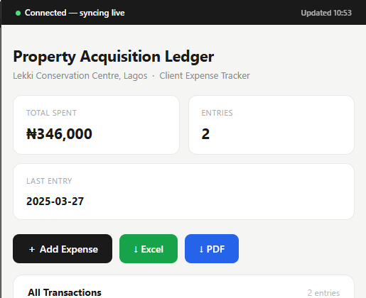 A property Acquisition Ledger i built with A.I